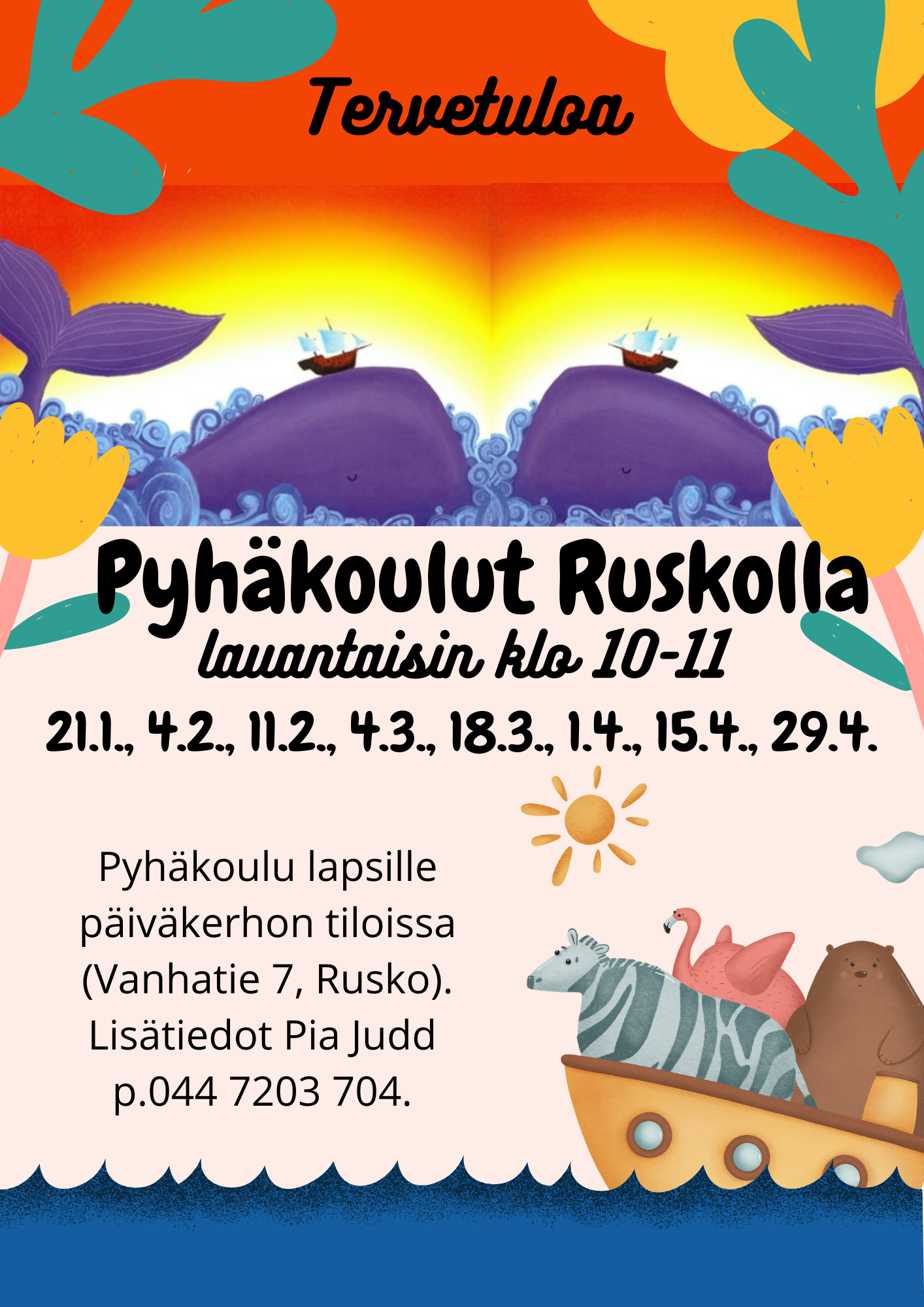 pyhäkoulun tekstimainos