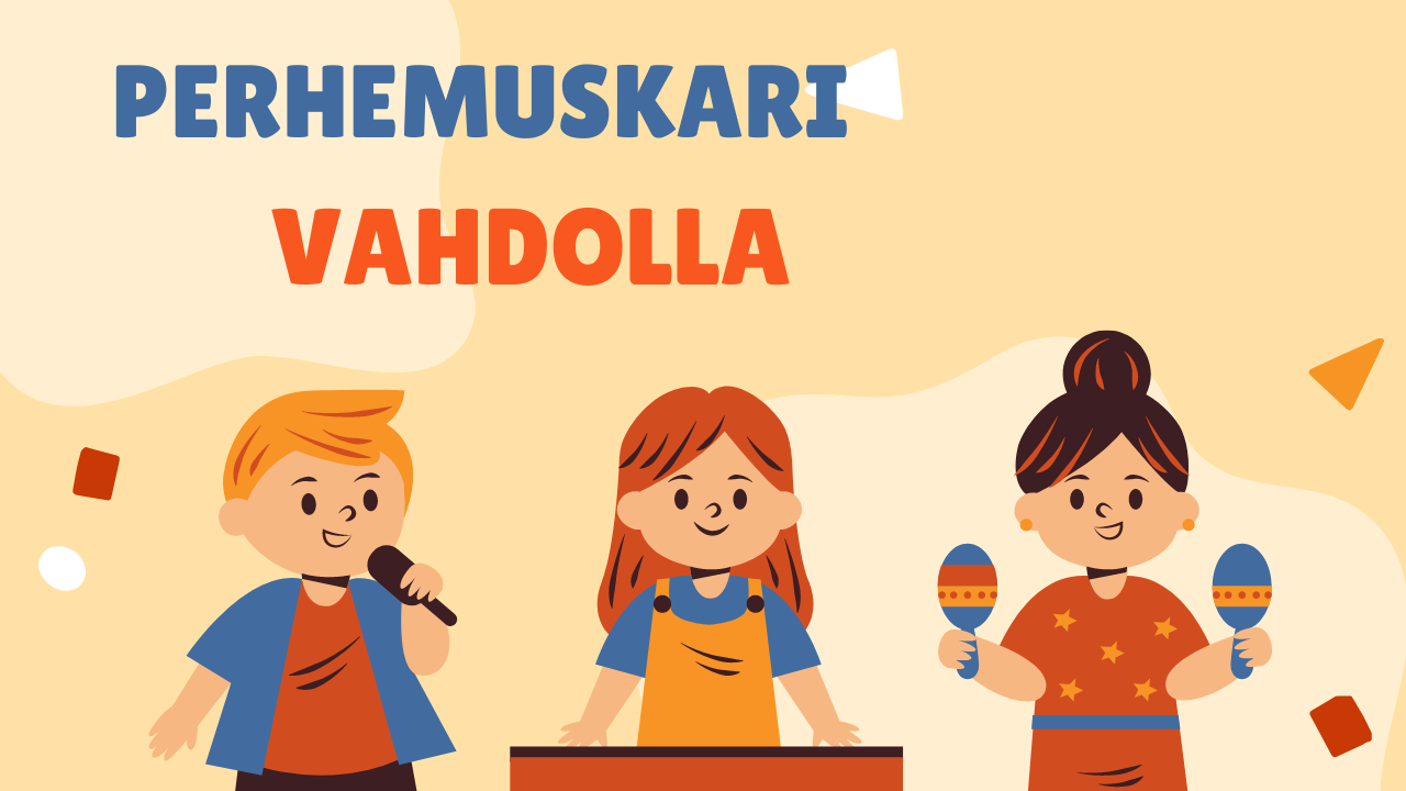 Perhemuskari Vahdolla lapsia soittimien kanssa