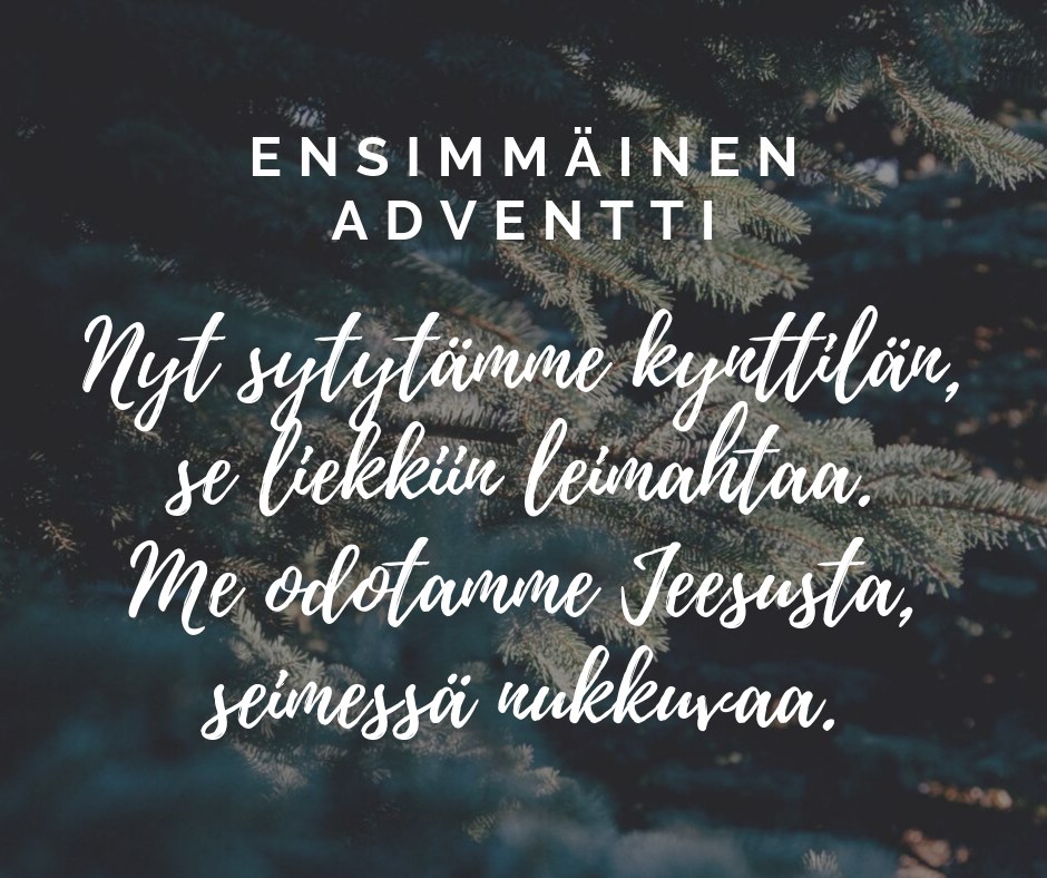 teksti ensimmäinen adventti